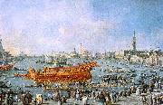 Francesco Guardi The Bucentaur Departs for the Lido on Ascension Day painting